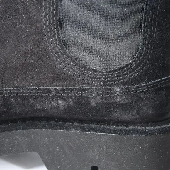 PEDRO GARCIA Black Suede Chelsea Booties Size 37.5